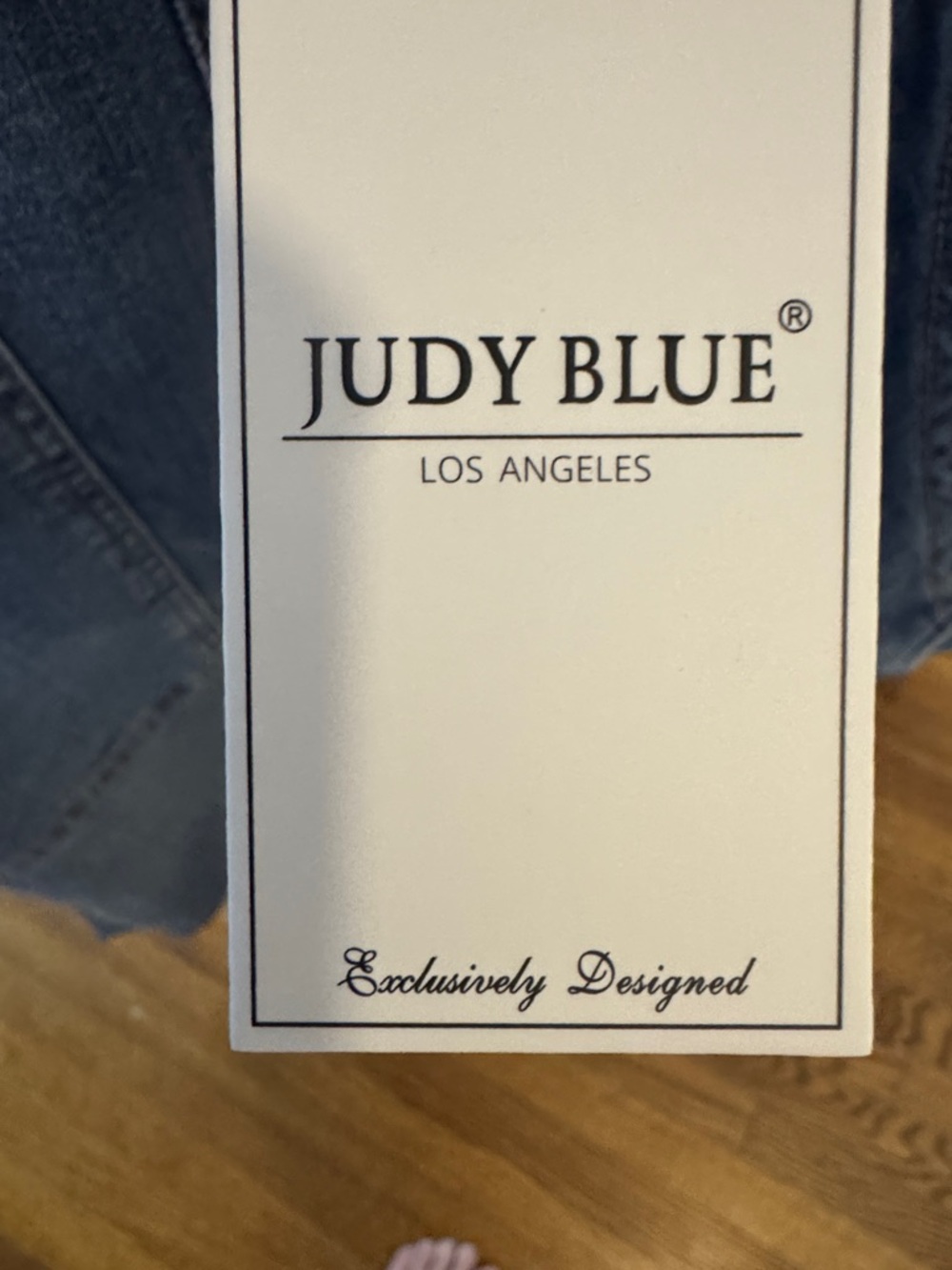 JUDY BLUE (overall fringe skirt) 1X (fits size 14) Los Angeles Denim - Blue NWT - Picture 2 of 3